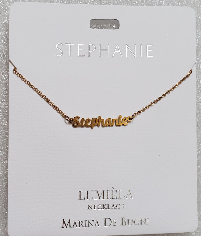 Lumiela “Stephanie” Personalized Necklace Nickel Free Gold Color NEW Inspiration