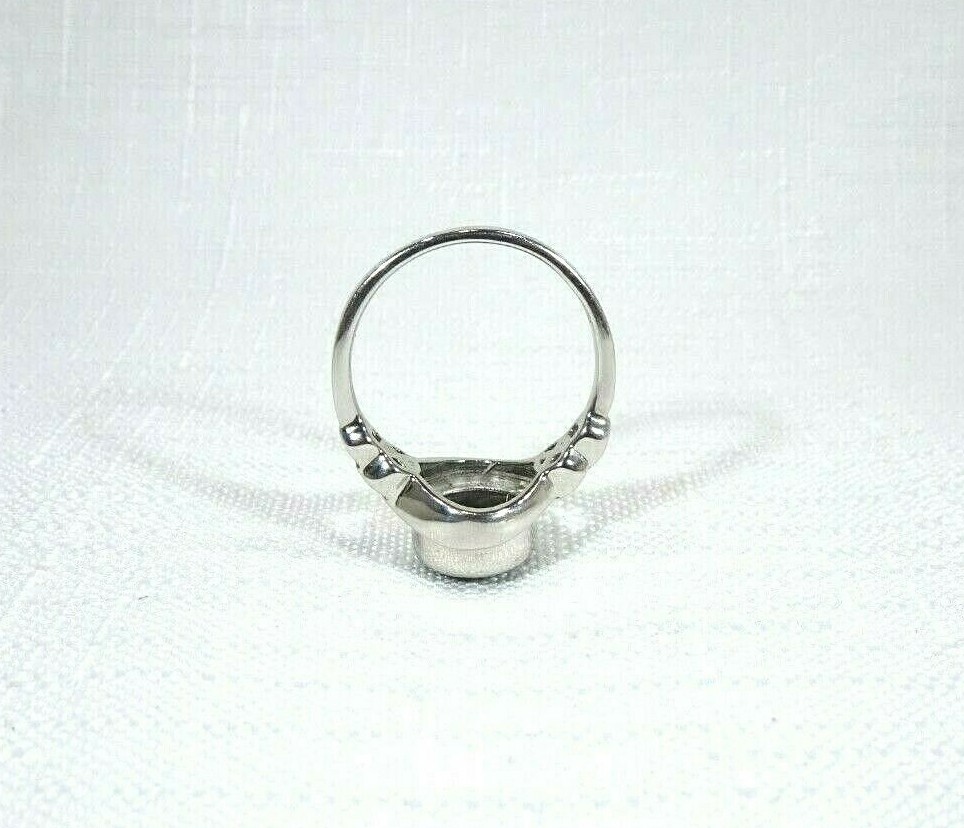 Lab-Created Black Onyx Solid Sterling Silver Celtic Knot Ring-size US (7) AU (O)