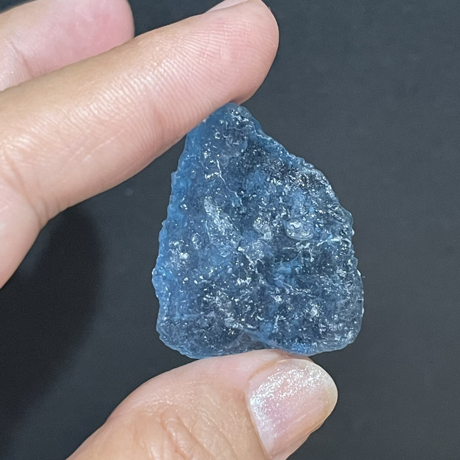 50ct 35x28x7mm Rough Blue Aquamarine Resin Coated Gemstone Wire Wrapping Stone