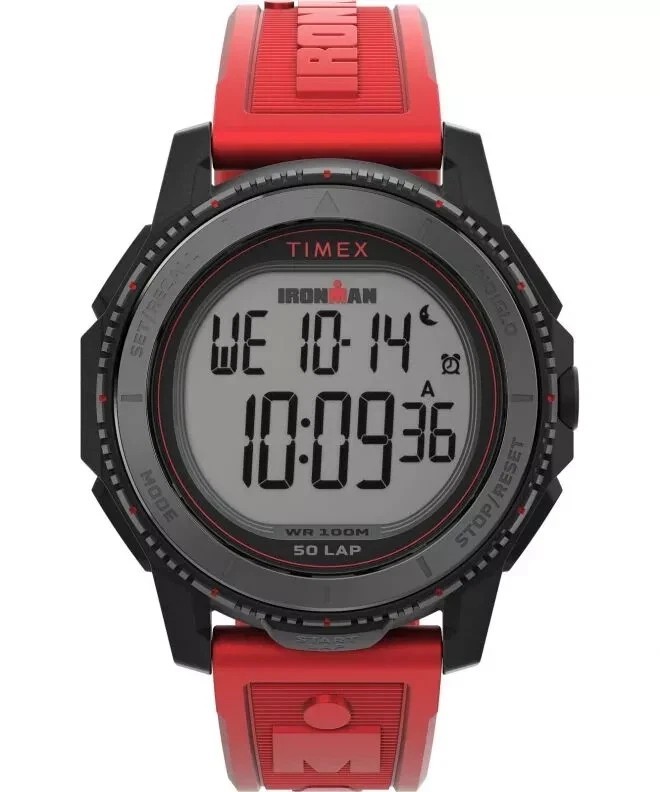 New Timex TW5M57900 Watch Ironman Digital Adrenaline 46.5mm Red