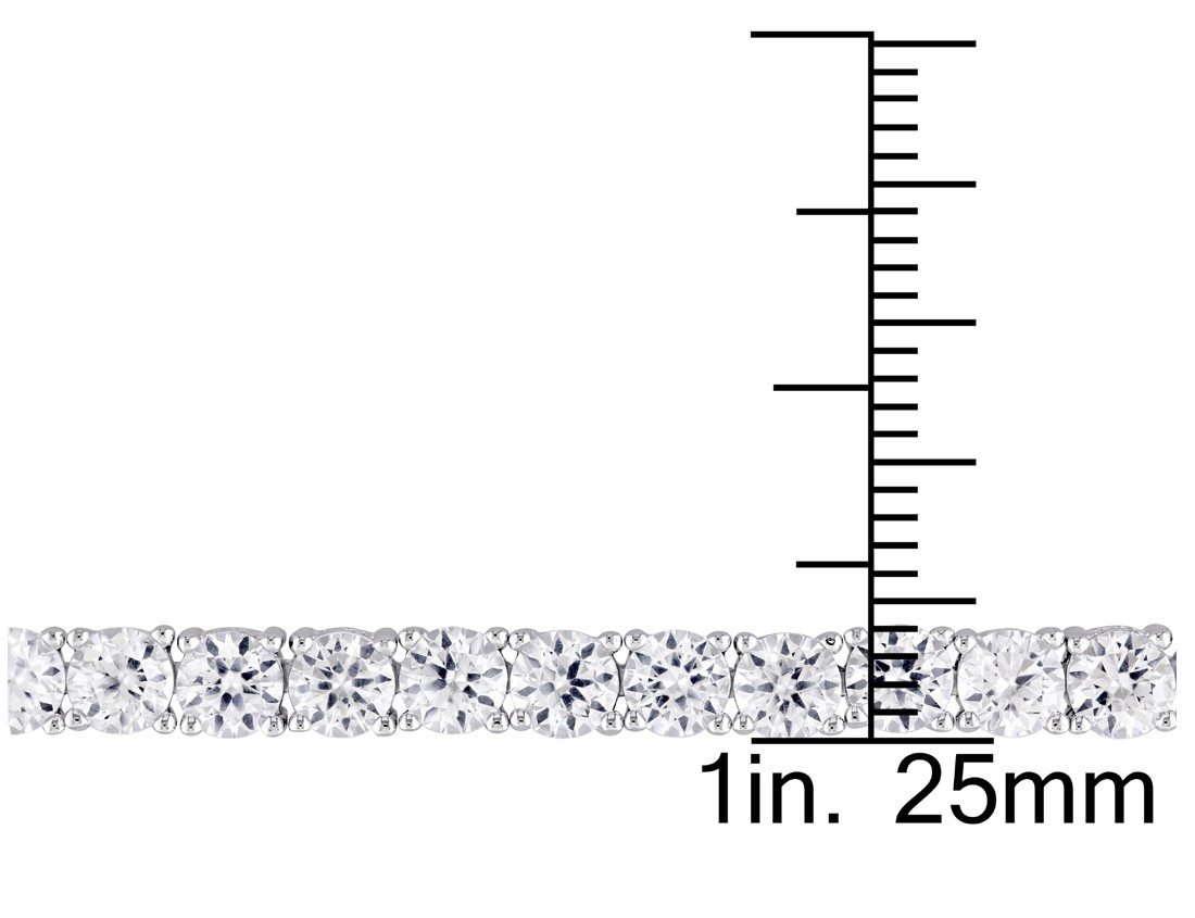Lab-Created White Sapphire 14.24 Carat (ctw) Tennis Bracelet in Sterling Silver