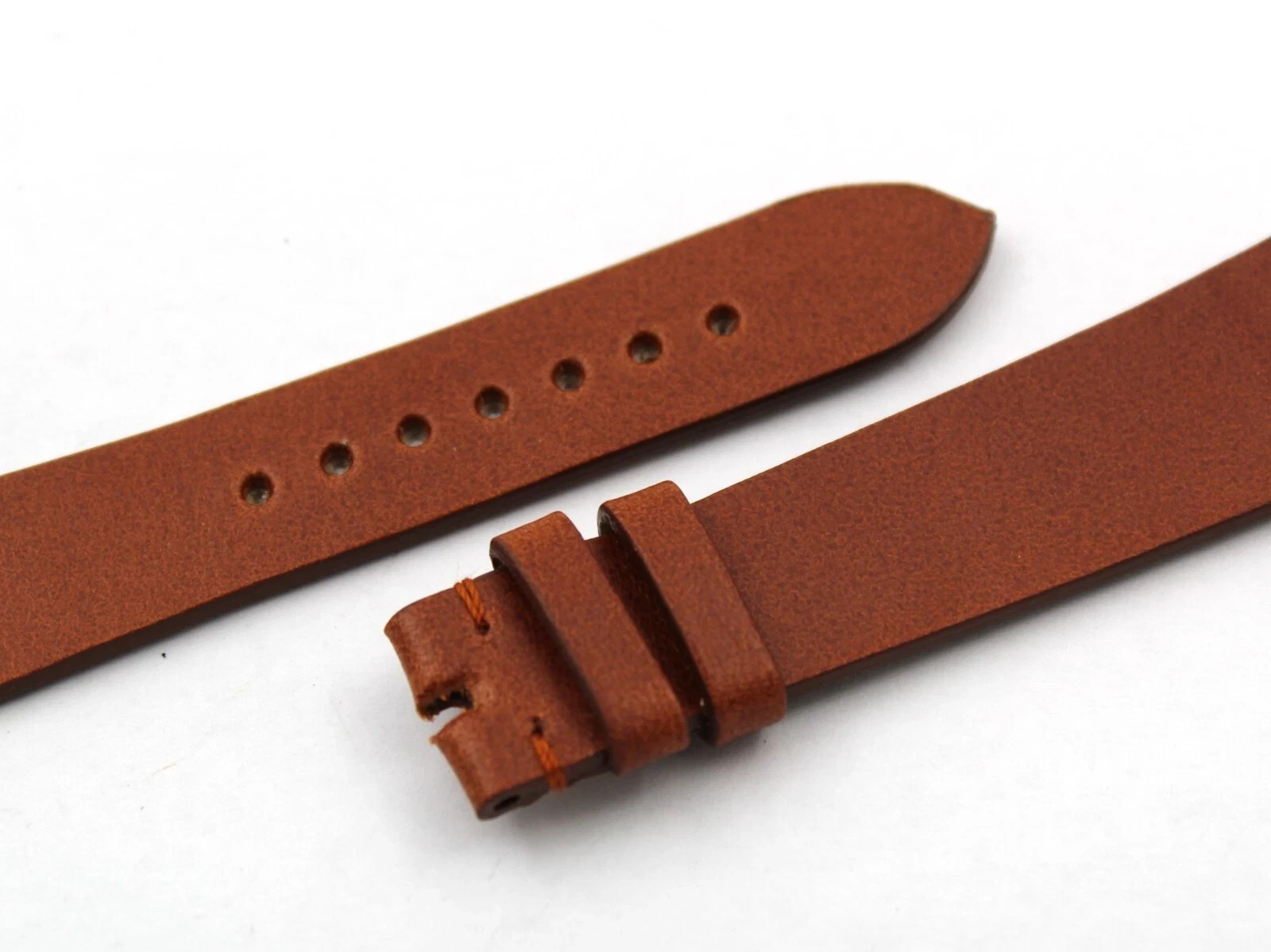 Brown leather watch strap 20/16mm made with excellent leathers Made Italy
