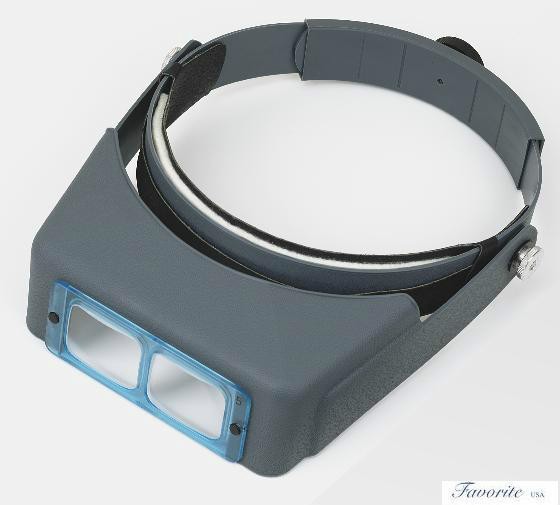 Donegan OptiVisor Headband Magnifier DA-5 2-1/2X, 8 With Glass Lenses