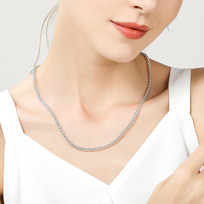 Cadena de Plata 925 para Hombre Mujer PUEDES Lucir Elegante y Atractiva