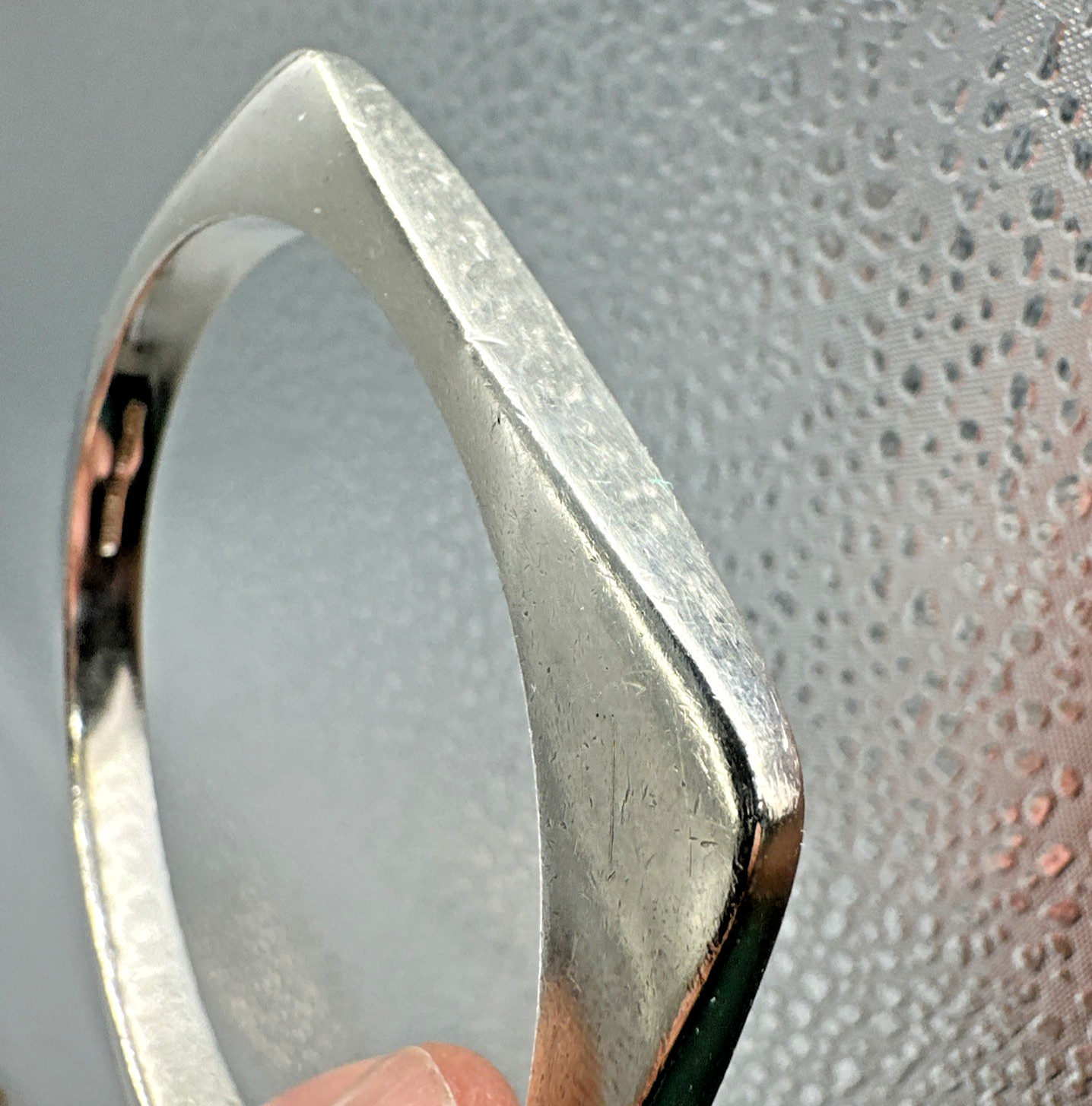 Vtg Jondell Mexico Sterling Silver Pentagon Bangle Bracelet 28.9g Sz ~7.75 5mm