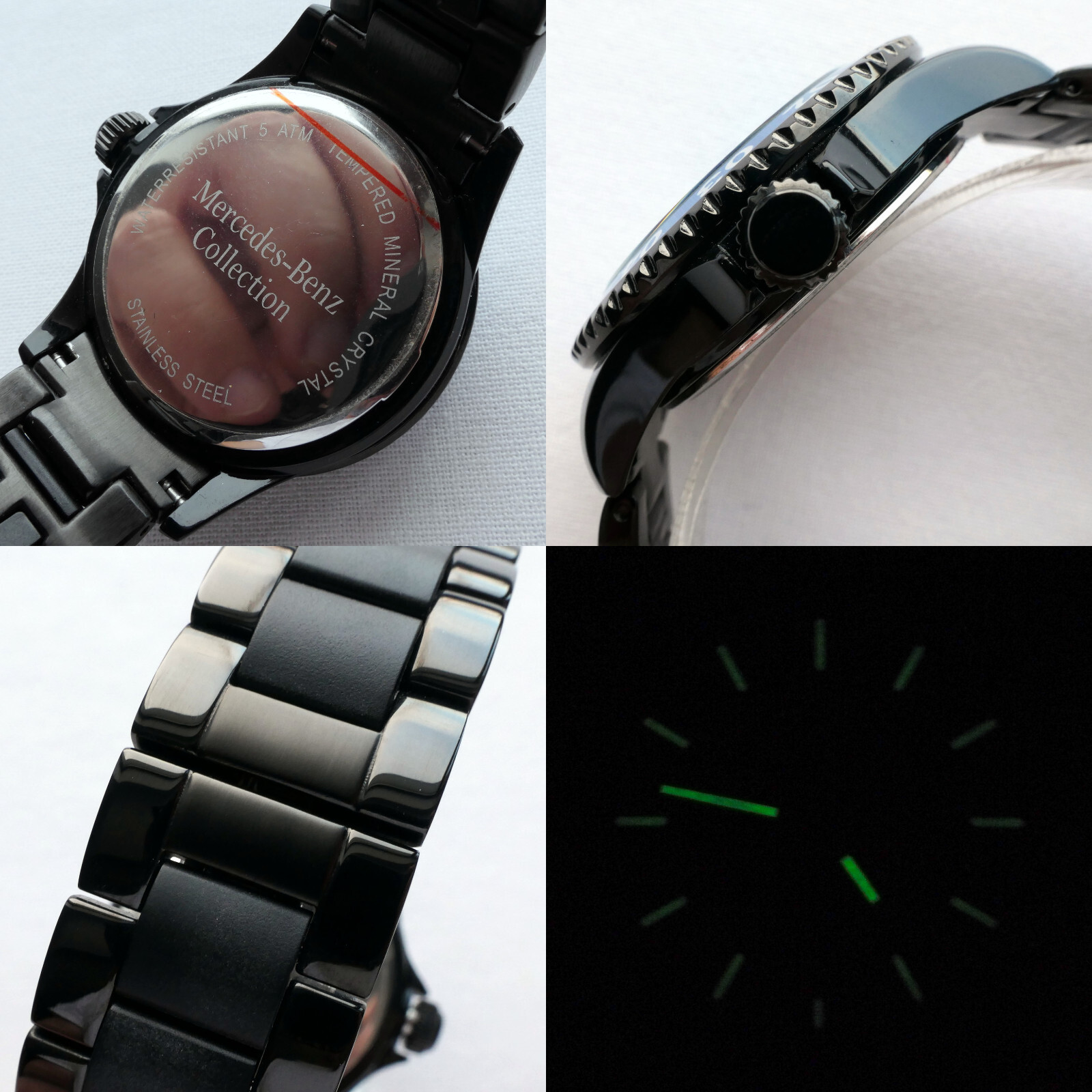 Mercedes Benz Motorsport AMG DTM Racing Black Edition GMT Design Sport Watch