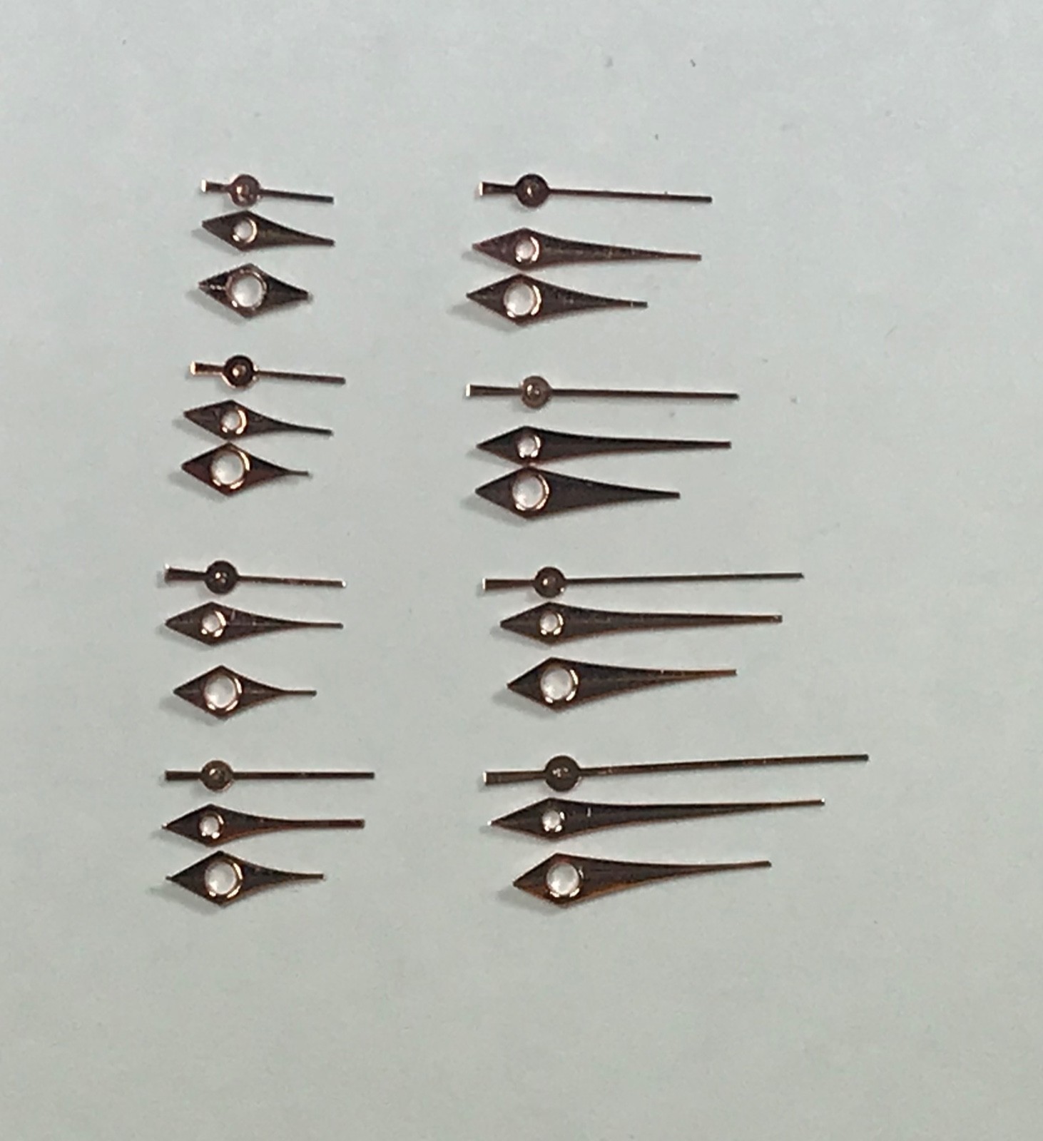 New 1 set Hour Minute Second Hands Watch Dial Rose Gold Parts Repair 120/70/20