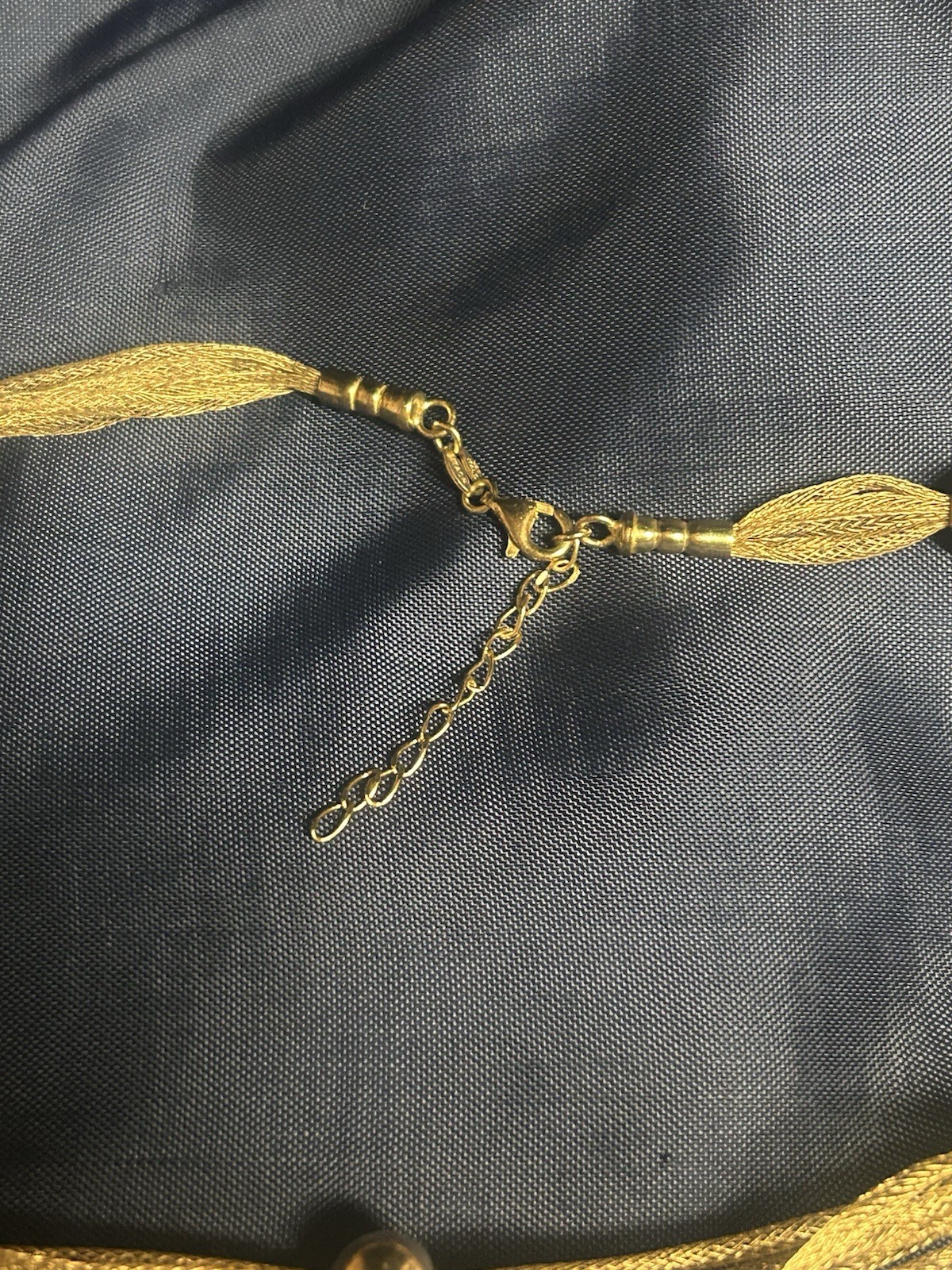 Elegant .925 Itaor 24” Made In Italy Very Unique Gold Vermeil Overlay