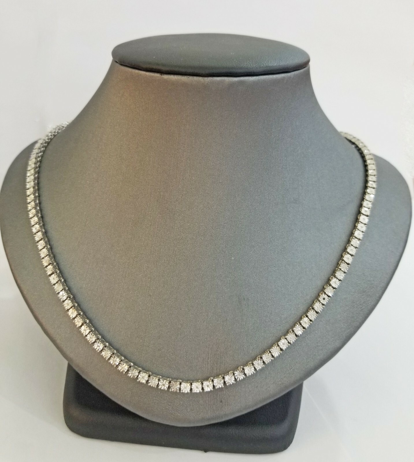 Real Diamond 24 Inch tennis necklace Chain