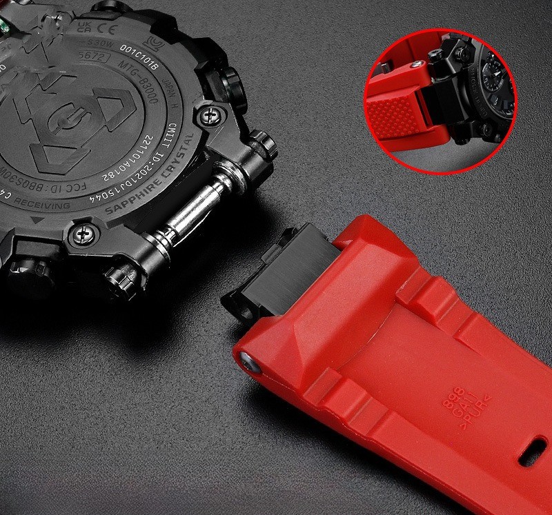 Waterproof Rubber Watch Strap for Casio G-SHOCK MTG-B3000 Metal Tough Series