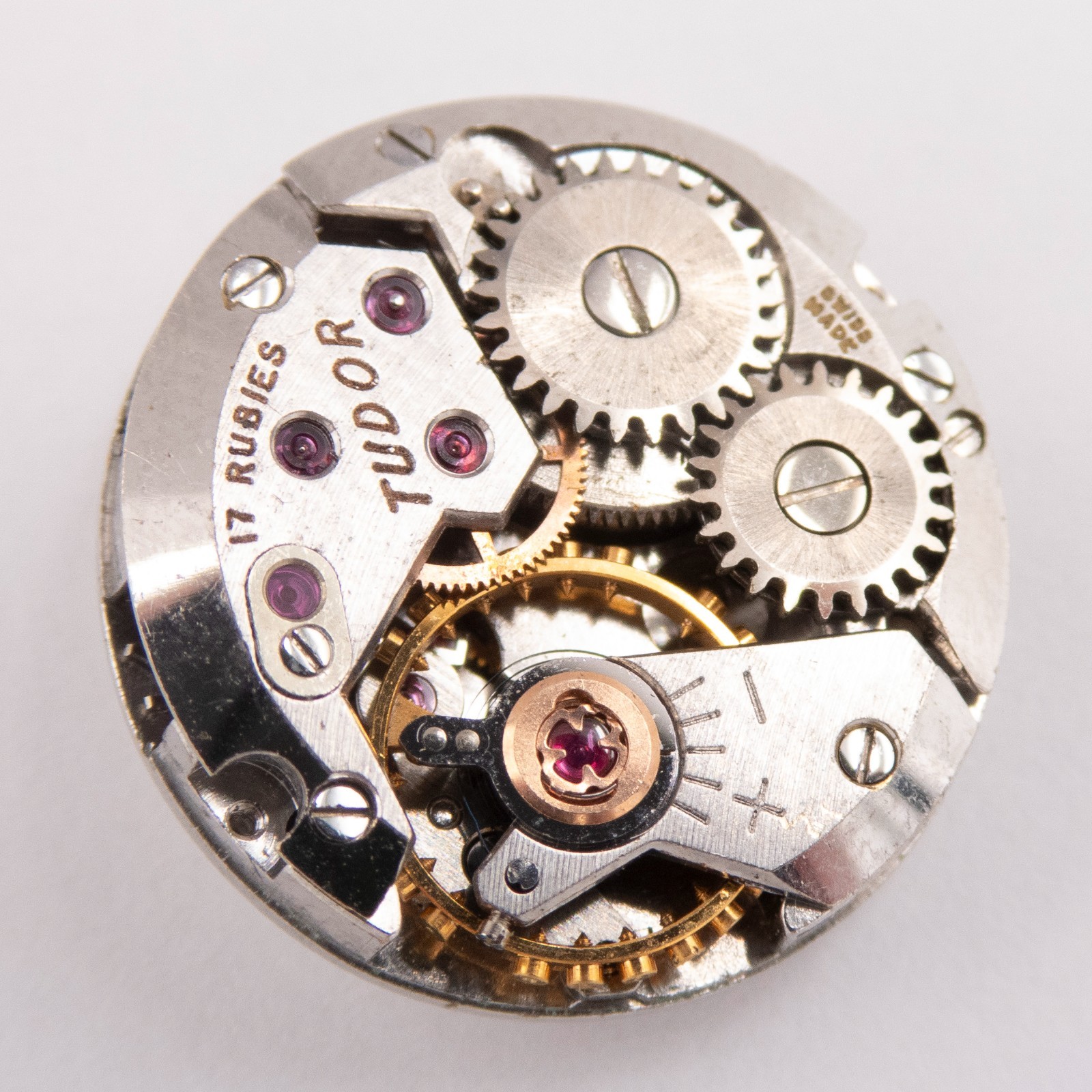Vintage Tudor 15.1 x 4.9 mm 17-Jewel Wristwatch Movement, Parts