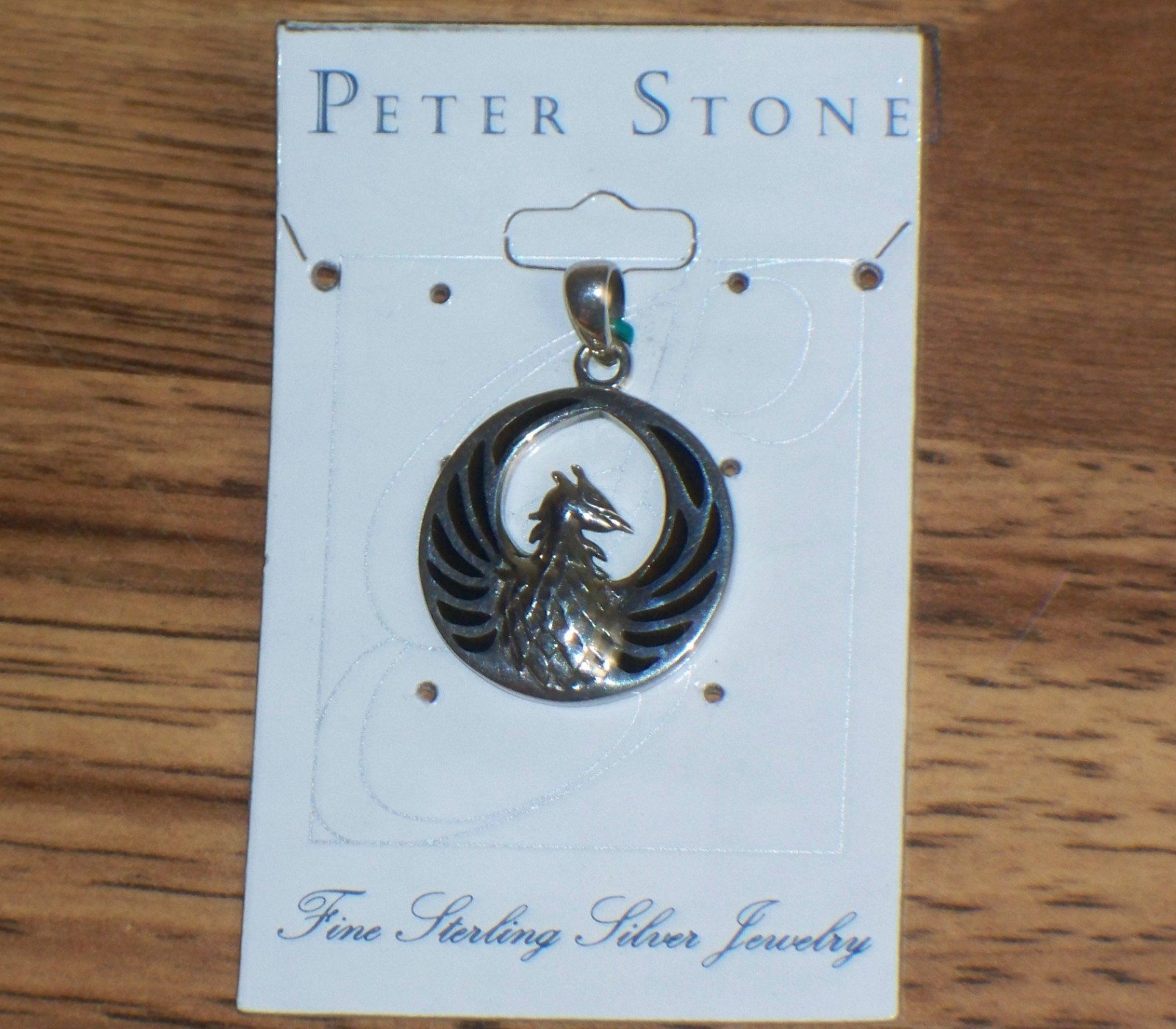 STERLING Silver PHOENIX Rising From The Ashes PENDANT by Peter Stone Pagan