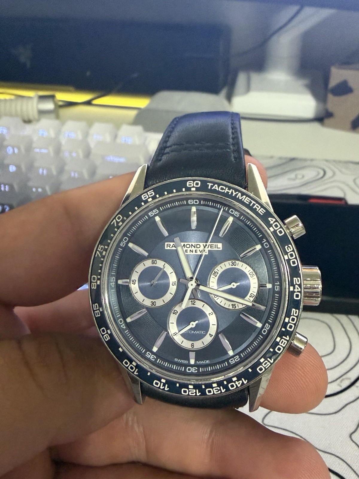 Raymond weil Men’s Freelancer Chronograph Watch 43.5mm Automatic 7741-ST3-50021