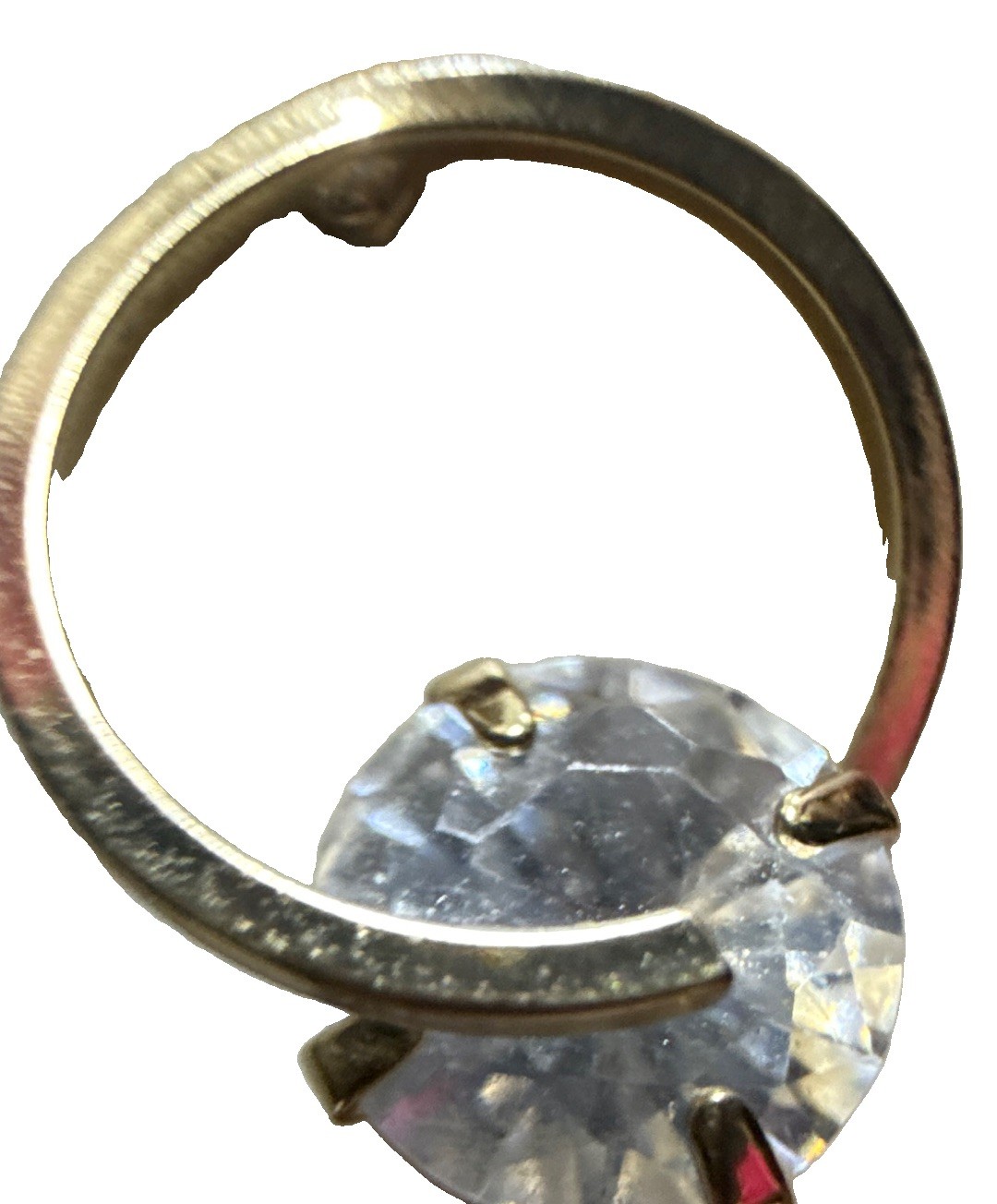 18 K Gold-plated CZ Hoop Earring Solitaire Stone 1/4 CTTW Lymph Drainage Stud