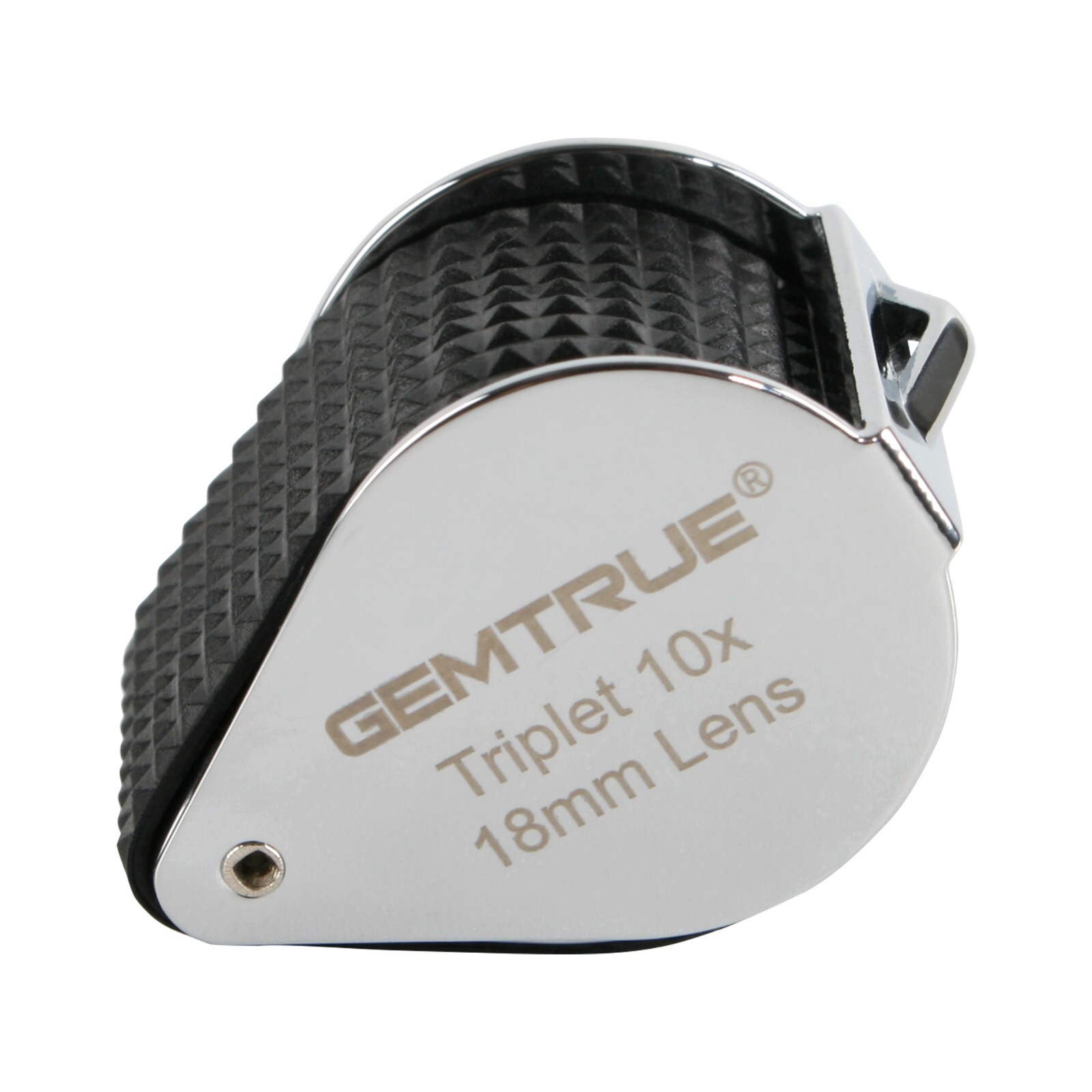 GemTrue Jewelry Loupe 18mm 10x Triplet Loupe with Rubber Grip Diamond Magnifier