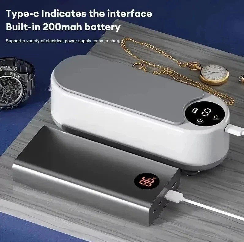 Ultrasonic Glasses Cleaner Wireless Eyewear Cleaning Machine USB