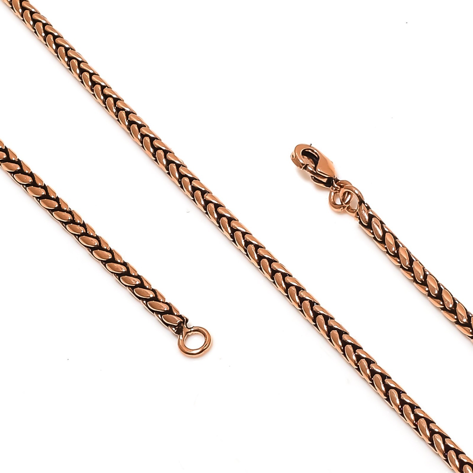 Pure Copper Bar Chain Bar Chain For Pendant Solid Oxidized Chain For Men & Women