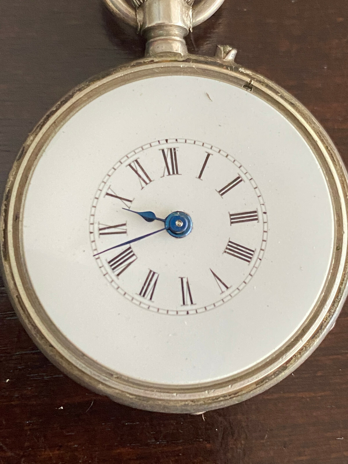 VINTAGE 35.6MM LOUIS JACOT POCKET WATCH, PIN SET, RUNNING GOOD