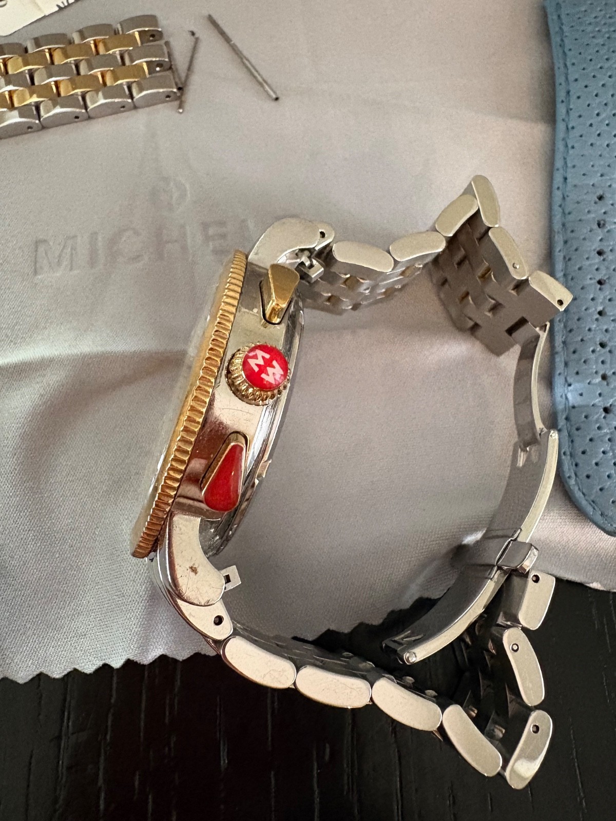 Michele Sport Sail Diamond MOP Dial Two-Tone Women’s Quartz Watch
