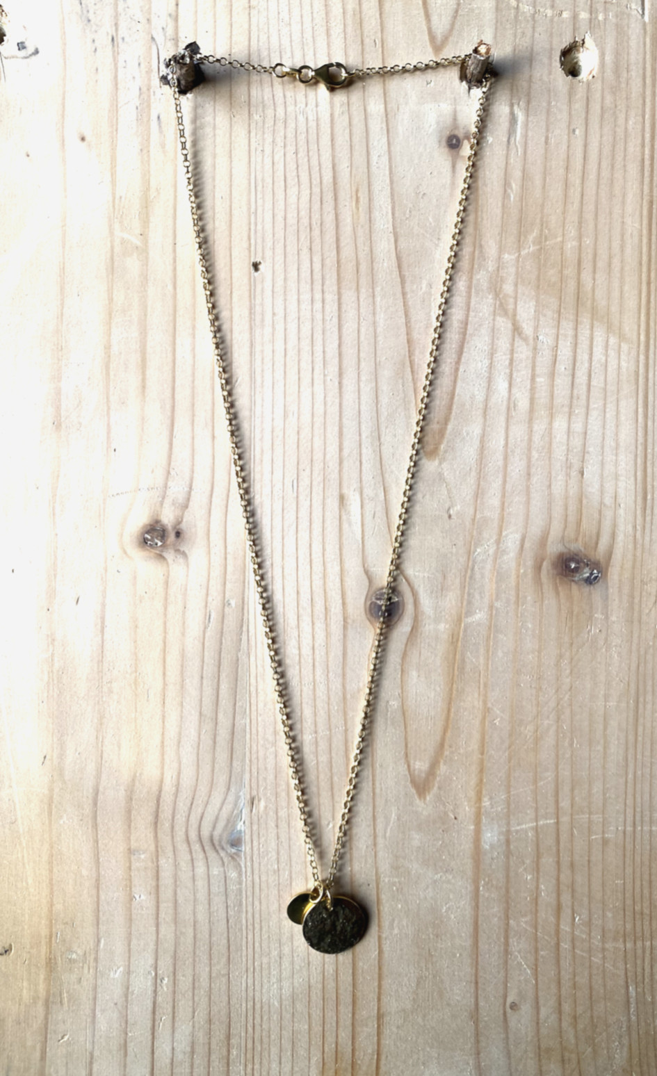 ::925 SILVER CHAIN GOLD PLATED WITH ROUND PENDANT CLASSY DESIGN HALLMARK FILIGREE