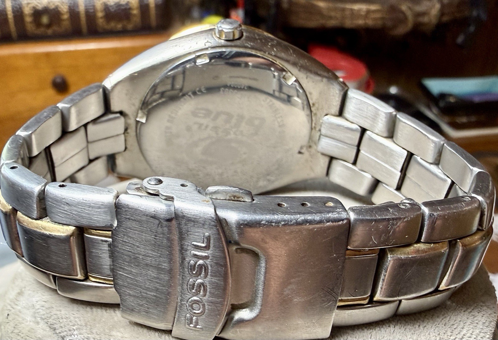 Fossil Blue AM-3303 Wrist Watch New Battery Lot B