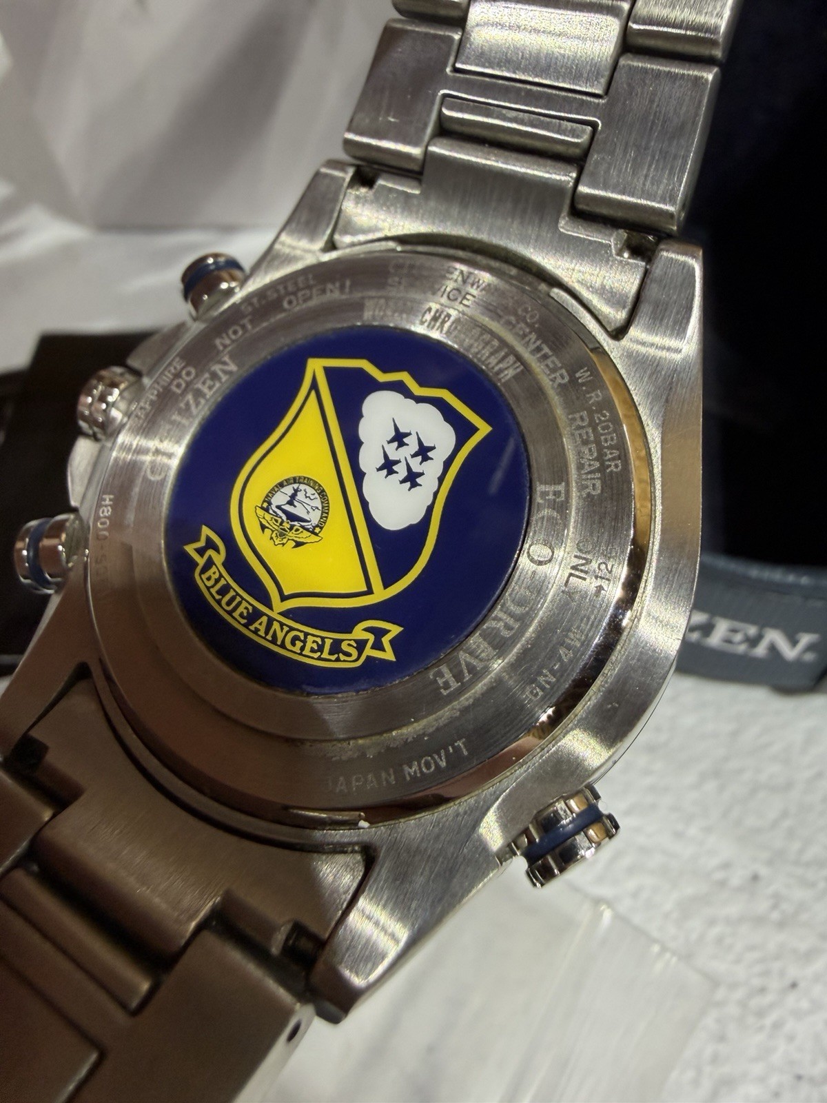 Citizen Men’s Blue Angels World Chronograph Eco Drive Watch AT8020-54L
