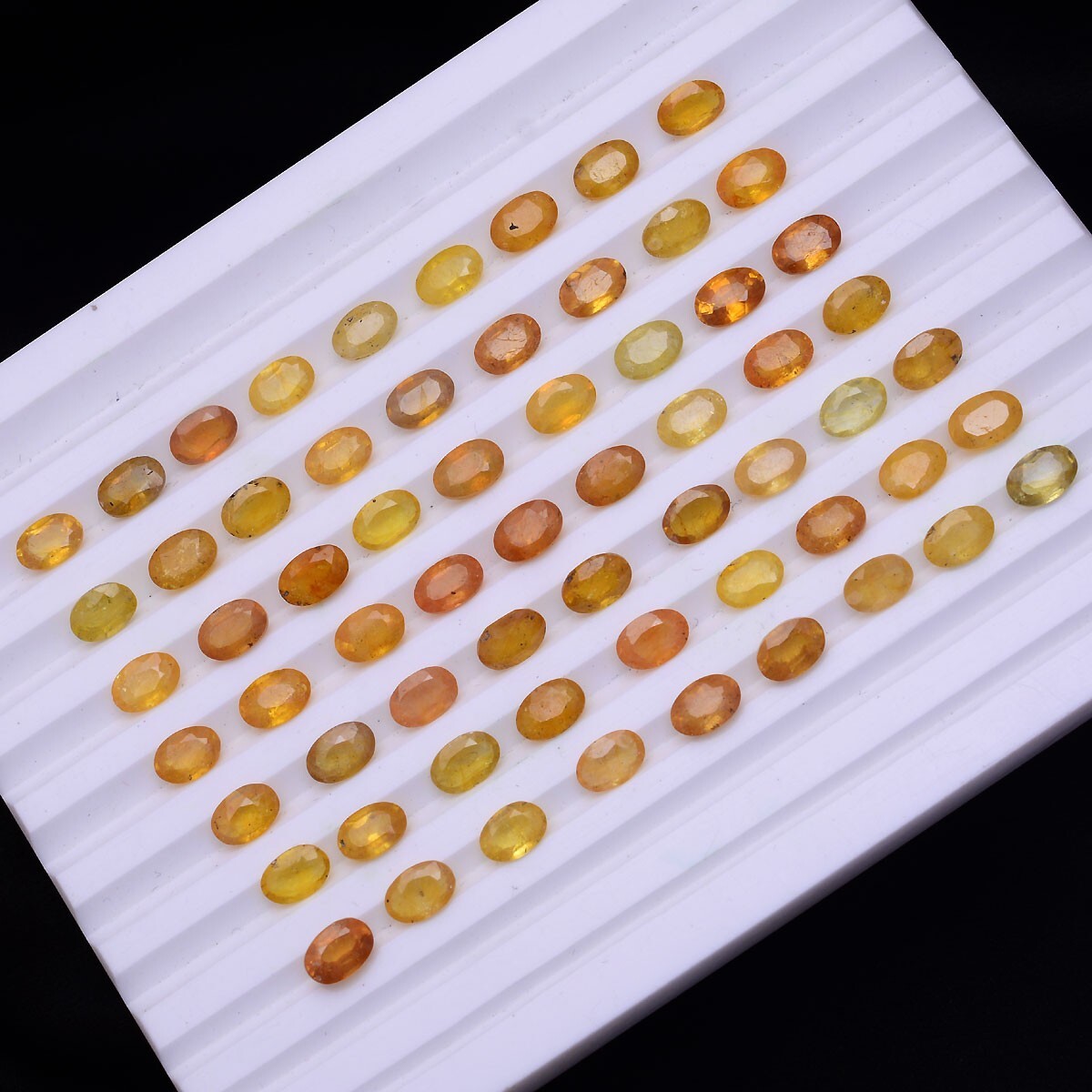 20 Pcs Natural Yellow Sapphire 6mm*4mm Oval Cut Loose Gemstones Wholesale Lot