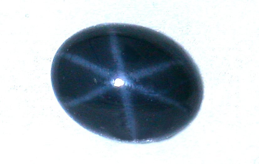 One 9×7 9mm x 7mm Dark Blue Natural Diffused Star Sapphire Cabochon ES8165/62226