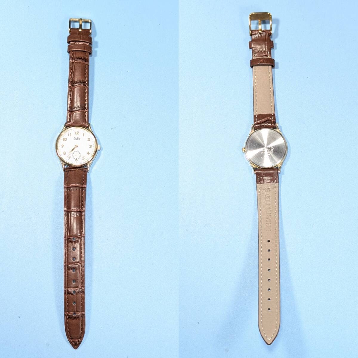 Seiko ALBA Small Second Men’s Battery and Belt Replaced Working Model V 06