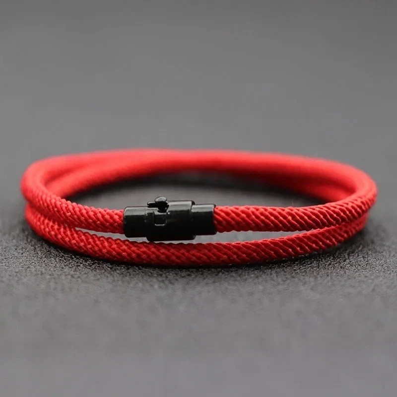 Simple Style Men’s Rope Bracelet Double Layer Thread Fabric Casual Accessory