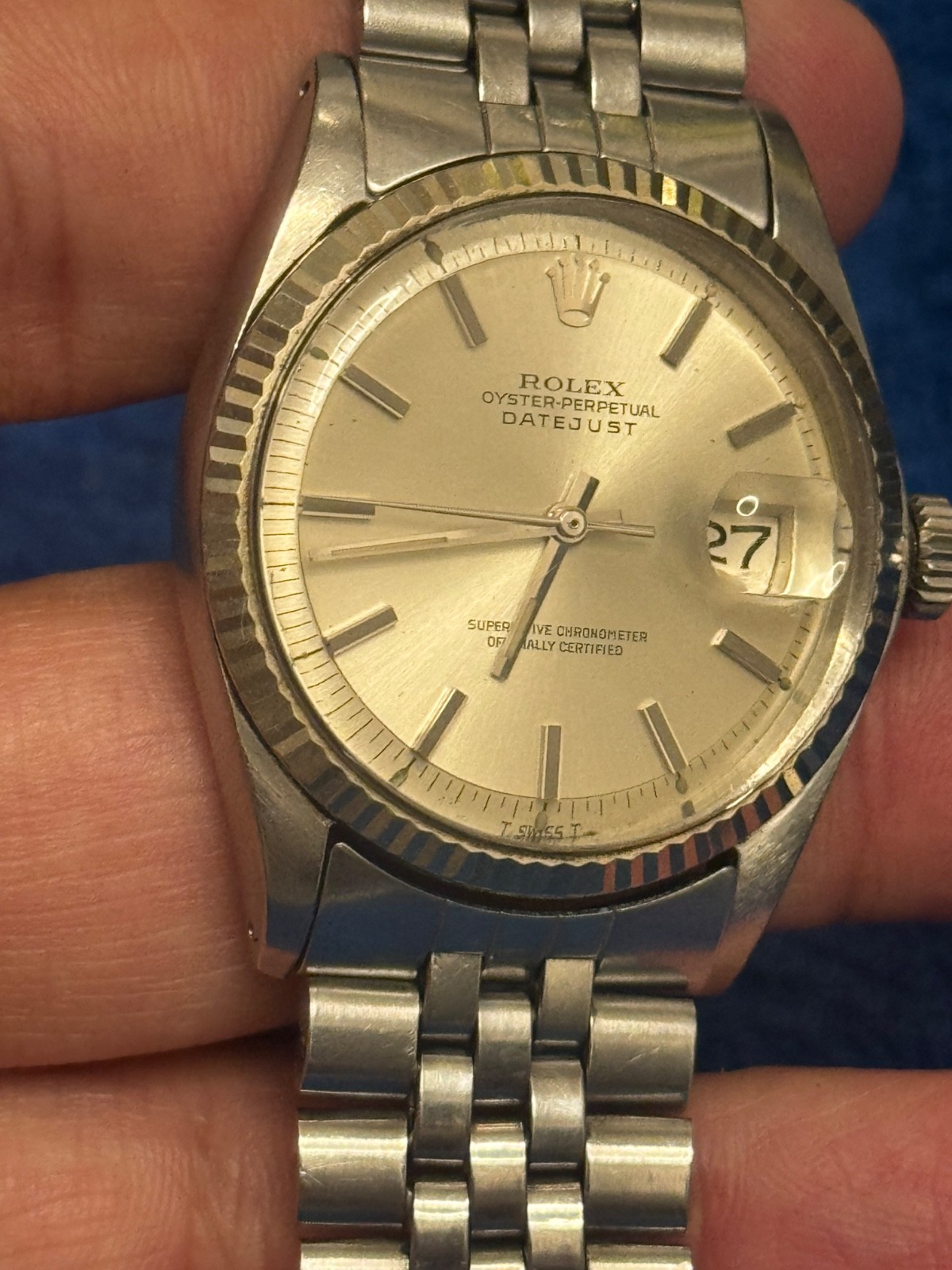 Rolex Datejust 1601 Vintage Jubilee Automatic Steel 36mm Silver Dial