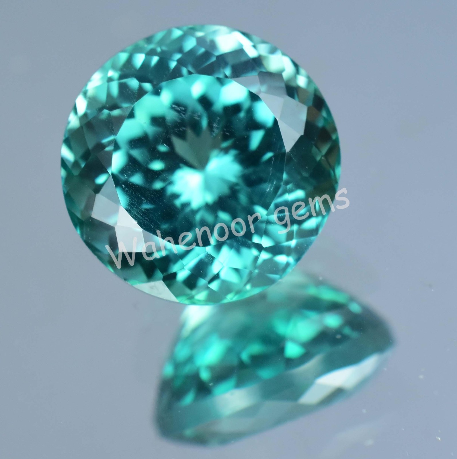 Natural Serendibite 25.60 Ct Green Bluish Round Stunning Certified Gemstone