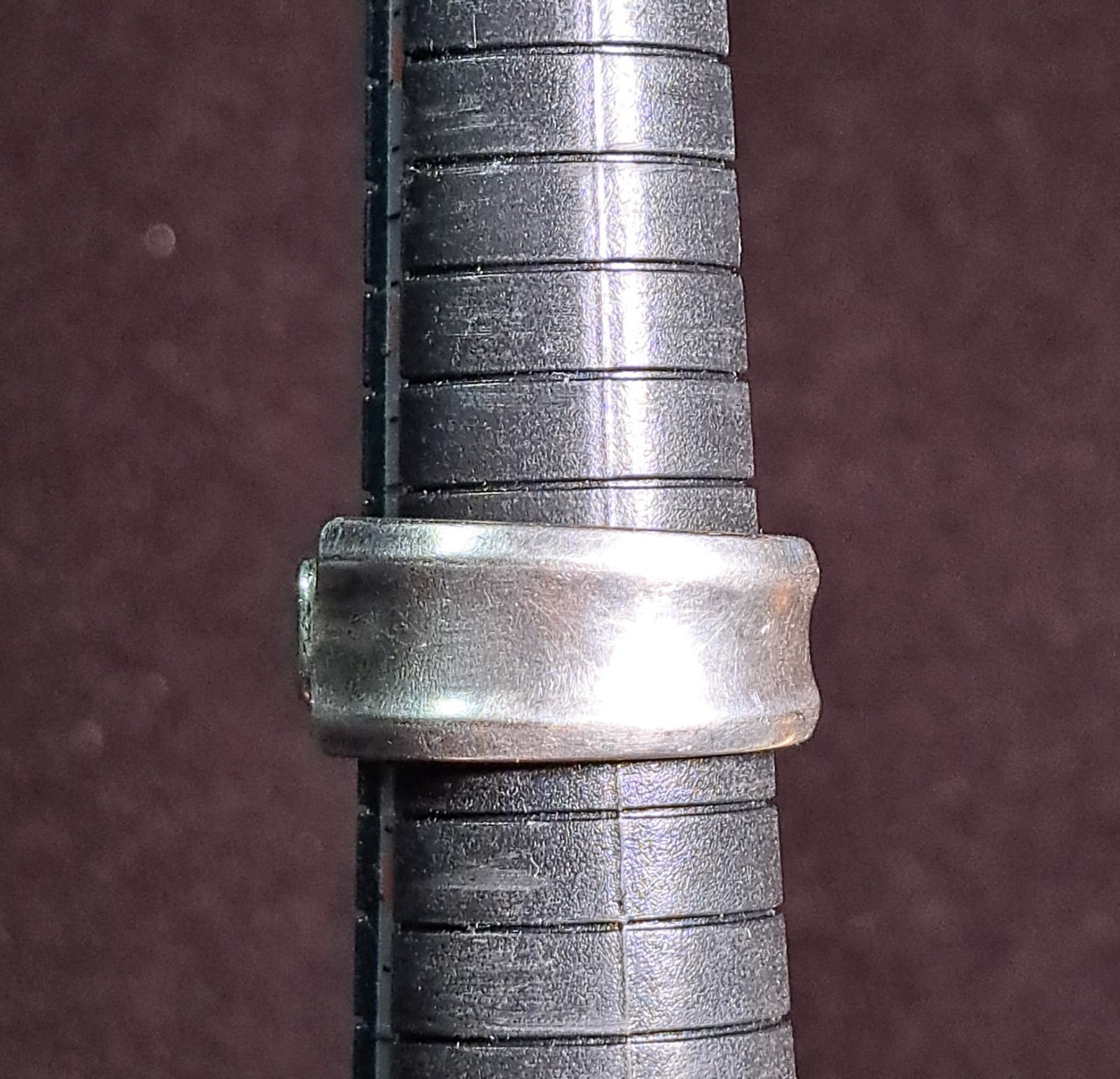 Spoon Ring Handmade bypass Style size 8 Stainless no Pattern