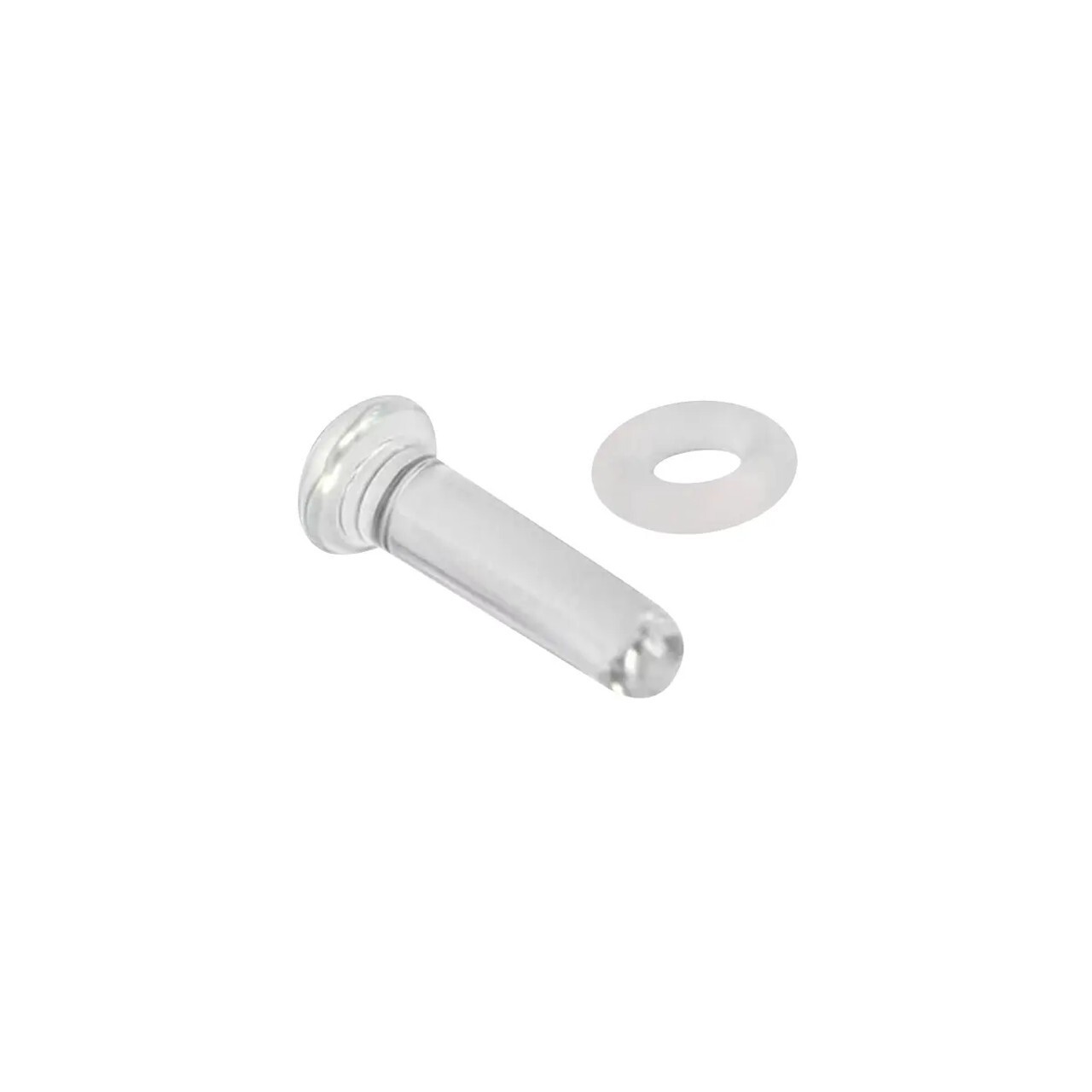 Clear Gorilla Glass Straight Flat Back Labret Studs Piercing Retainer 8G to 20G