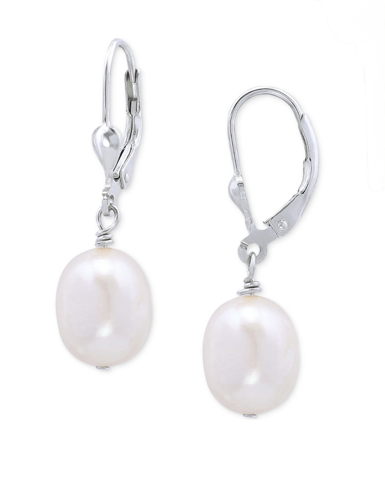 Giani Bernini Cultured Freshwater Baroque Pearl (10mm) Leverback Drop Earrings