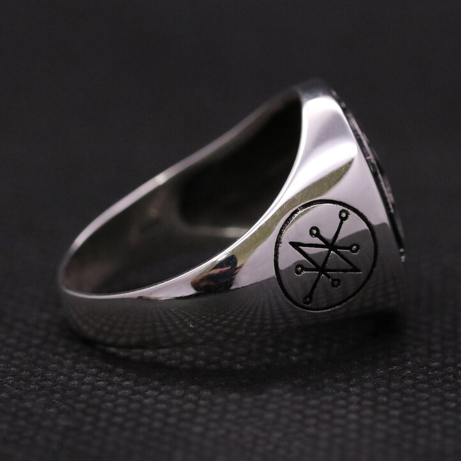 925 Sterling Silver Signet Ring, Signet of Azazel Ring Designer Handmade Ring
