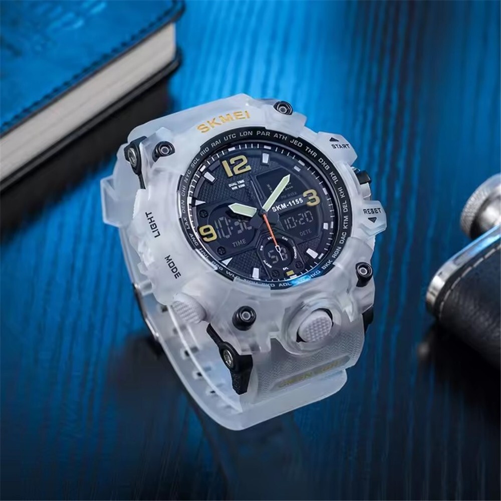 SKMEI Men Sport Watches Military Dual Time Boys Watch Digital Quartz Wristwatch