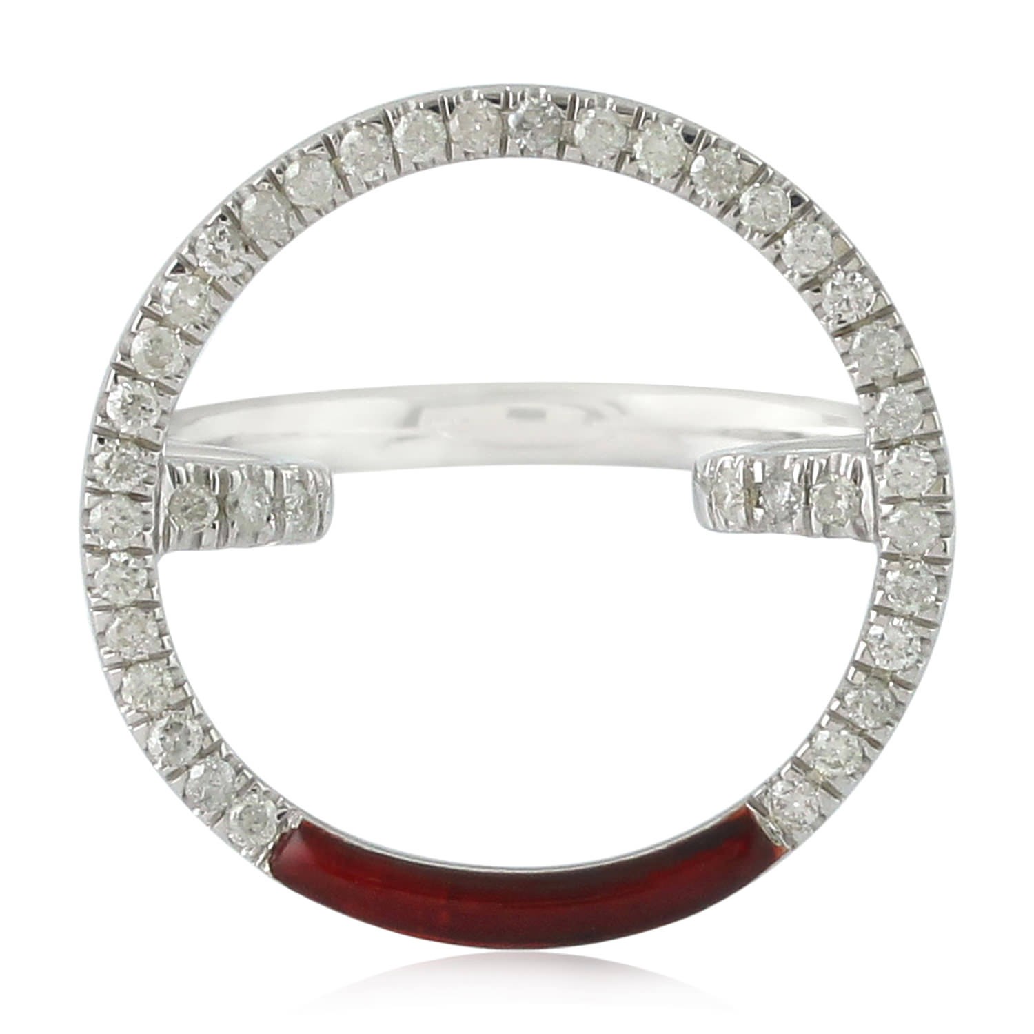 Wedding Rings For Women Natural Diamond White Gold Pave Circle Ring US