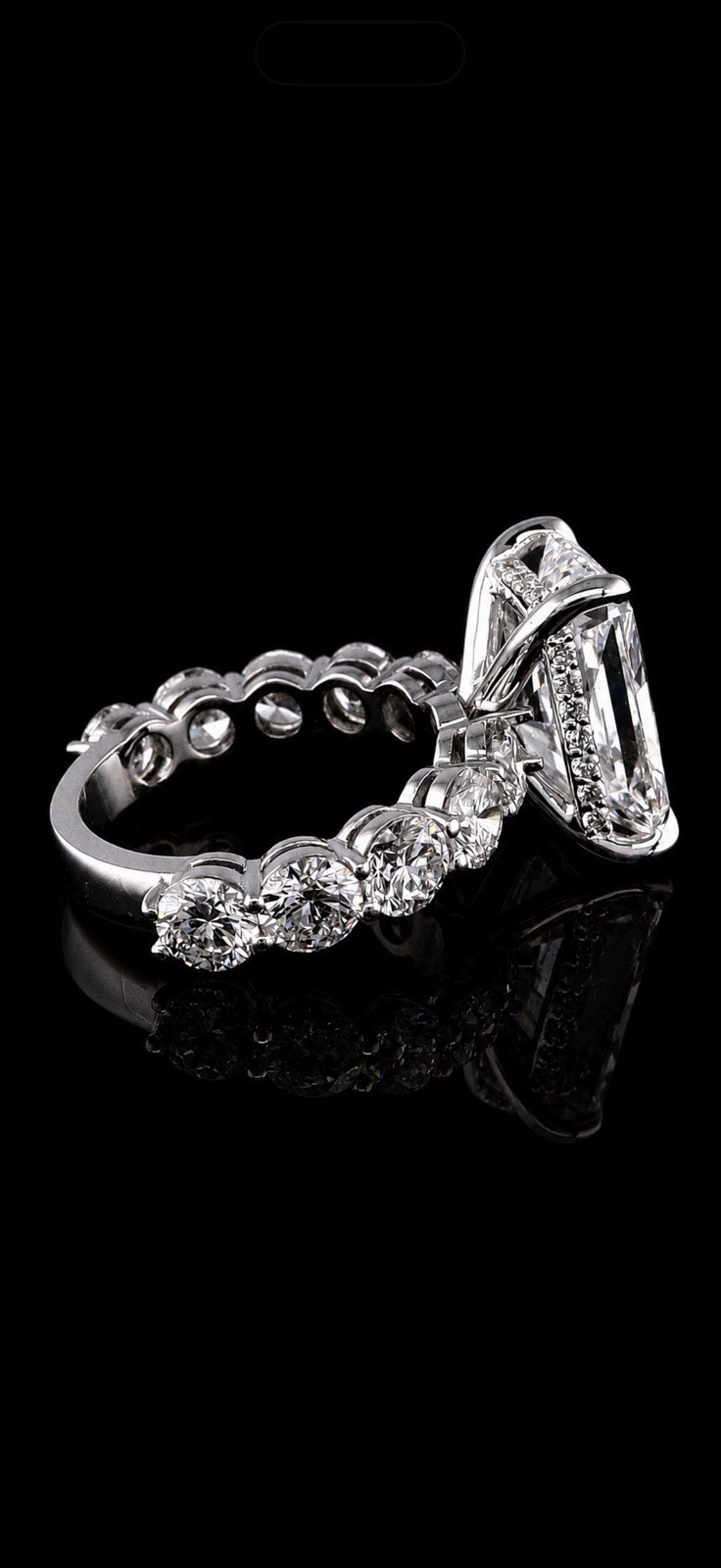 4.06ct Radiant Cut Lab Grown Diamond Engagement Ring