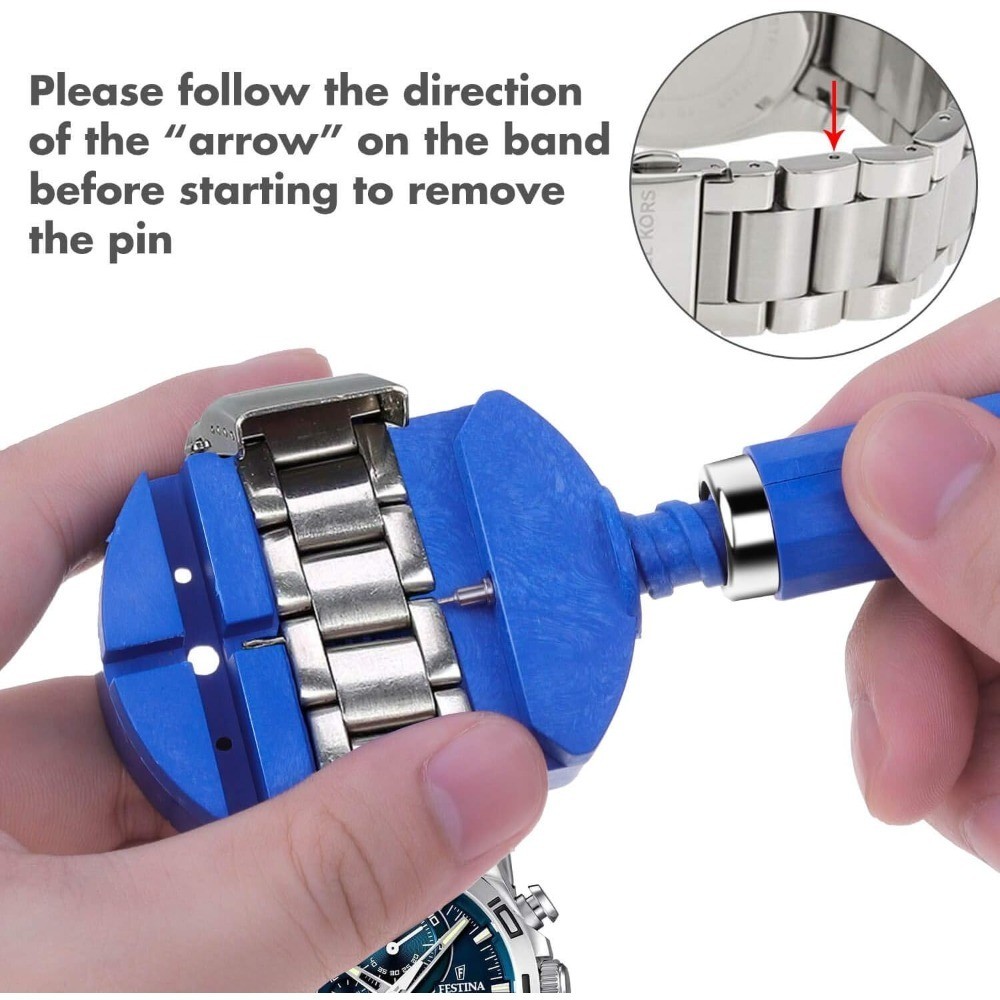 Watch Link Removal Tool Kit – Replacement Pins and Pin Punches for Bracelet