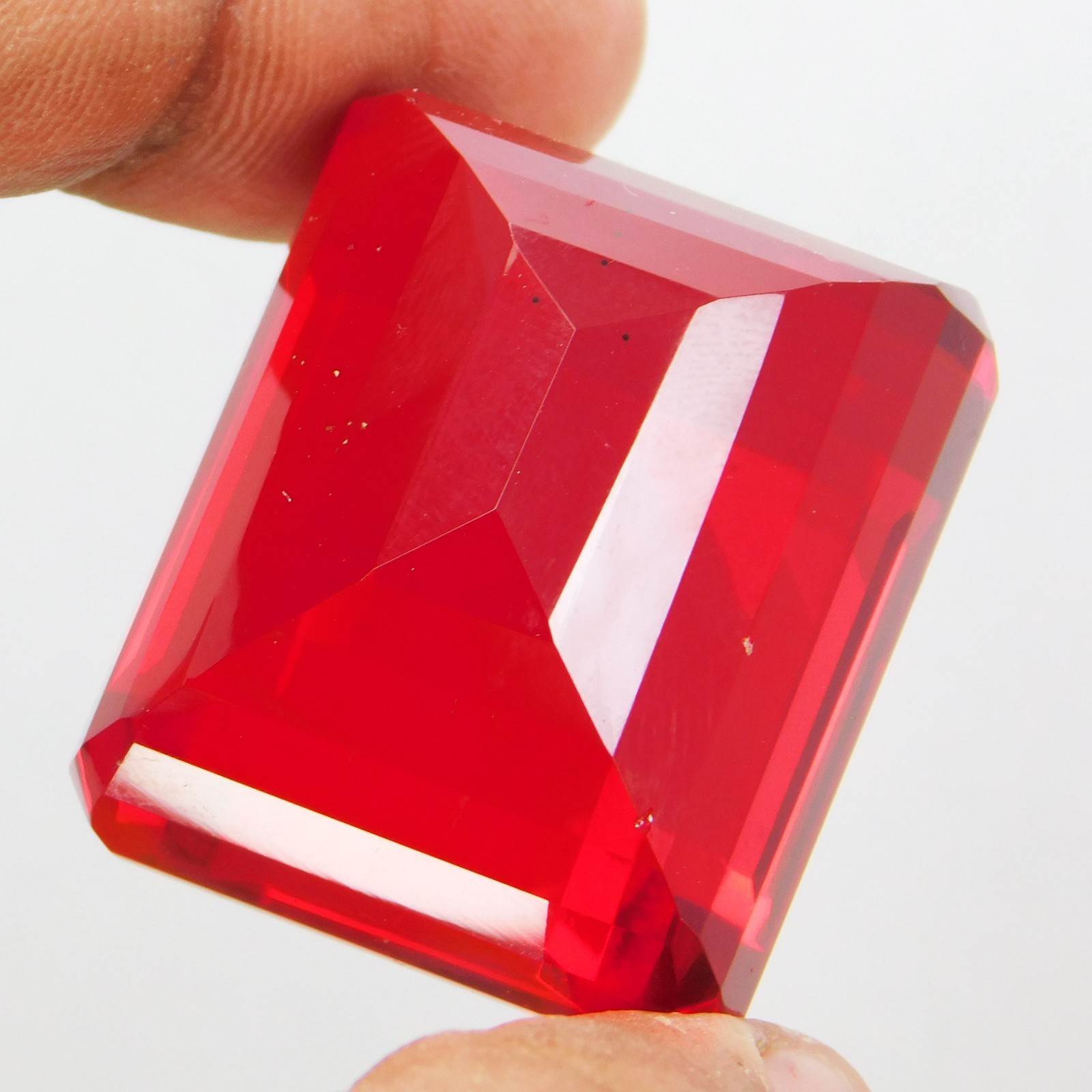 Natural Rare Almandine Red Garnet 160.40 Ct Certified Emerald Cut Loose Gemstone