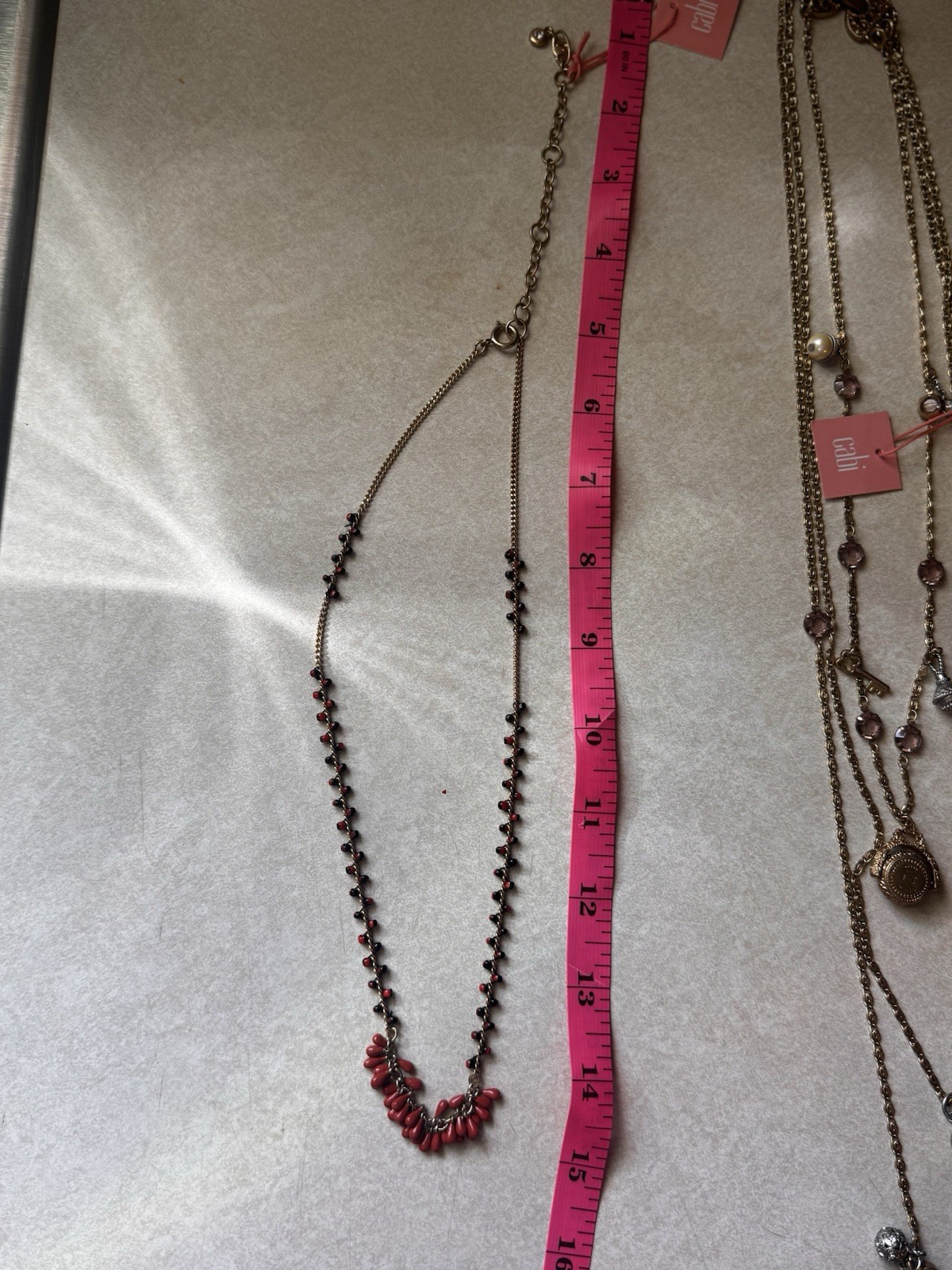 Cabi Mixed Jewelry Lot 4pc Necklace Multicolor Beaded Metal Chains
