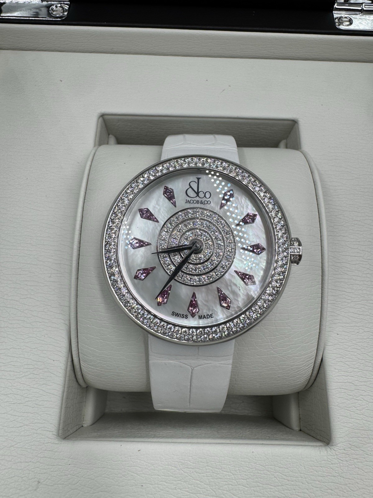 Jacob & Co. Brilliant Saphire 44mm Double Diamond Bezel Watch Box only 999 made