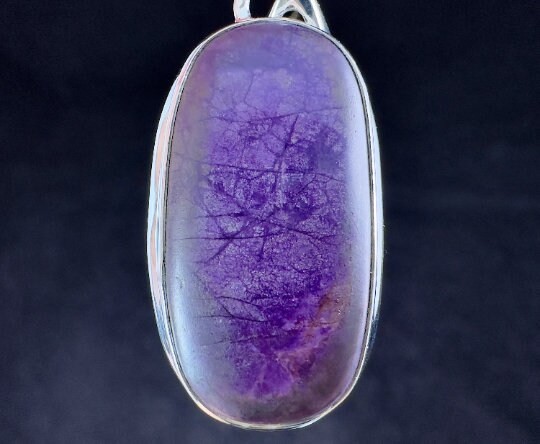 AA SUGILITE Crystal Pendant Sterling Silver Stone Cabochon Fine Jewelry, 54218