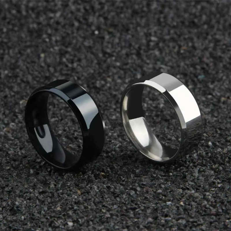 Titanium Stainless Steel 8mm Brushed Finish Men Women Wedding Band Comfort Ring
