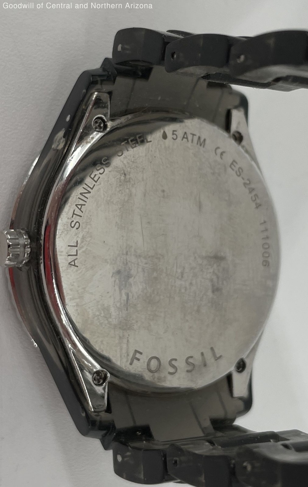 Fossil ES-2454 Black Crystal Semi-Transparent Watch