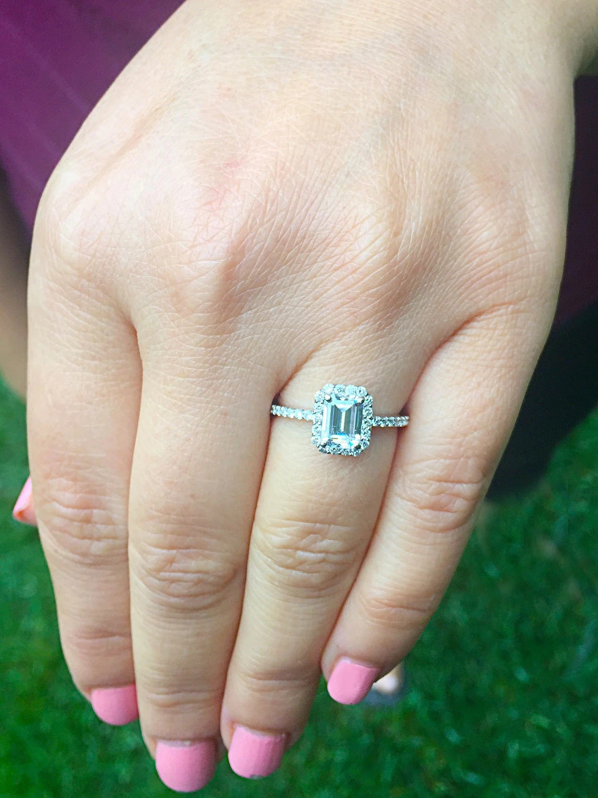 Certified Natural 1.50ct I/VS1 Emerald Cut Diamond Solid AAA 14K White Gold Ring