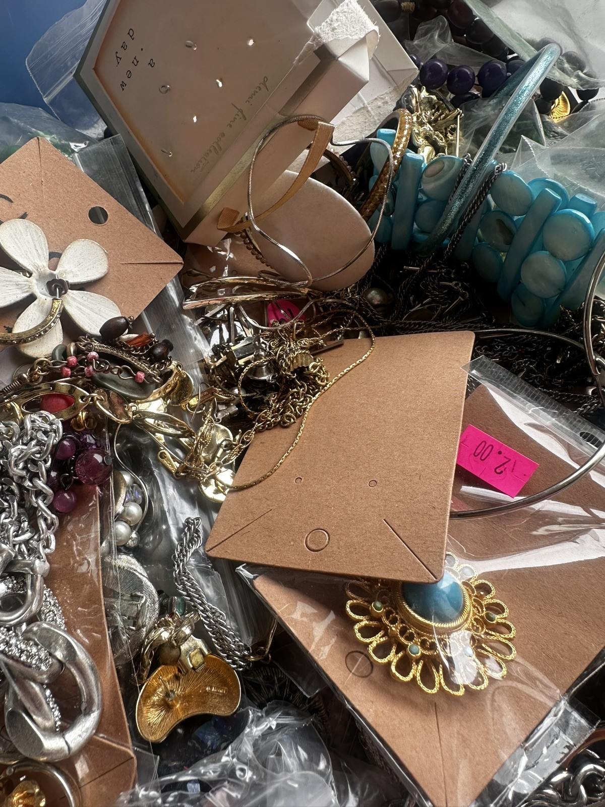 4 Pounds Vintage to Modern Costume Mystery Jewelry Junk Tangled Estate Craft Lot