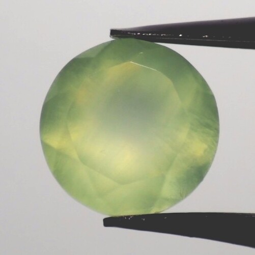 PREHNITE RARE FACETED GEMSTONE 6 MM ROUND CUT ALL NATURAL AAA 2 PIECE SET F-916