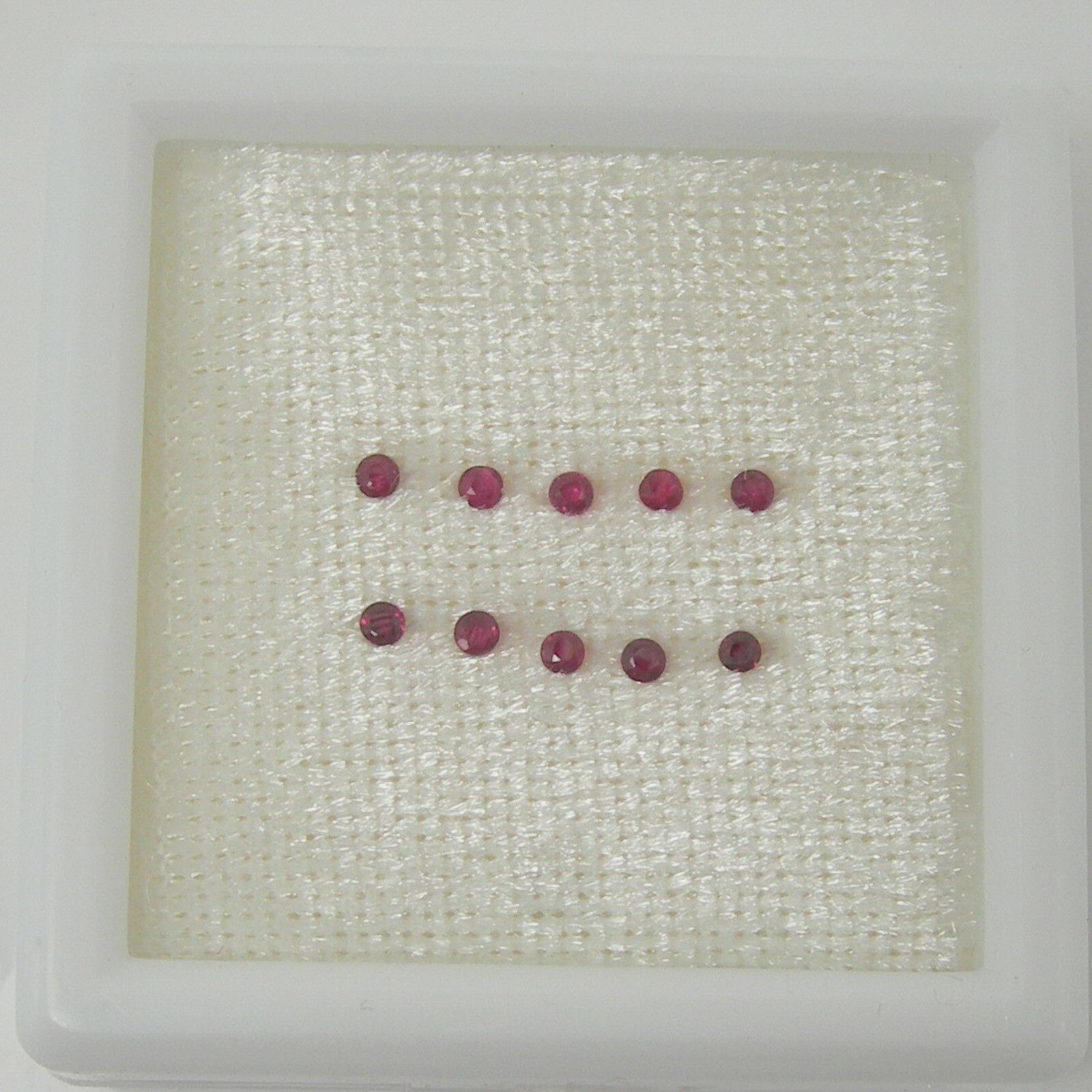 0.30ct Natural Round 1.75 mm Red-Pinkish Ruby Loose Gemstone, Qty 10 pieces